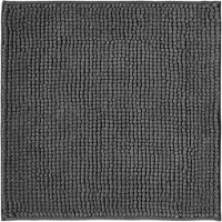 Famanu – Badmat met anti-slip van soft chenille, super absorberend en machinewasbaar, 45 x 45 cm, donkergrijs, ideaal voor badkamer en douche