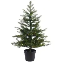 Everlands Mini kerstboom tafelboom H120 D73 cm Grandis pot tree