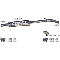 ERNST 523097 Uitlaat middendemper