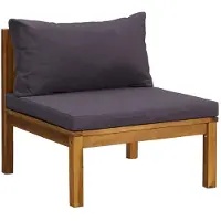 vidaXL 7-delige loungeset voor de tuin met kussens, gemaakt van massief acaciahout
