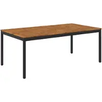 vidaXL Tuin Eettafel Naturel en Zwart 196 x 100,5 x 75 cm