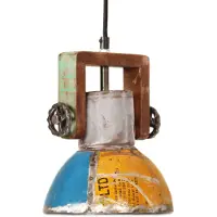 vidaXL Hanglamp industrieel rond 25 W E27 19 cm meerkleurig