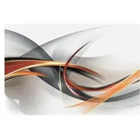 Wallfluent Zelfklevend Fotobehang - Wit Vliesbehang - 104x70 cm - Abstracte Dynamica Fotobehang - Woonkamer behang Abstractie - Behang Zonder Lijm - Scheurbestendig Behang