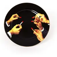 Seletti Toiletpaper Dinerbord Lipsticks Black