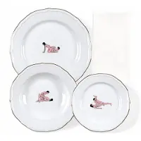 Seletti Seikantai Borden met Servet - Set van 3 Inclined