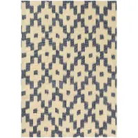Ferm Living Theedoek Ikat Ink Blue/Off-White - 70 x 50 cm