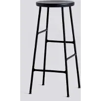 HAY Cornet ronde barkruk 75 cm Smoked oiled oak-soft black