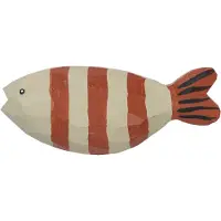 Ferm Living Kapstok Harbour Fish Stripe Baked Clay/Light Celedon