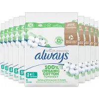 Always Cotton Protection Normal Maandverband Met Vleugels 110 stuks, Toplaag van 100% Biologisch Katoen