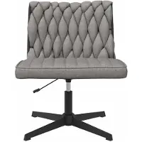 vidaXL Kantoelstoel, draaibaar, lichtgrijs, met stoffen bekleding