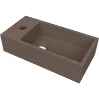 Arcqua flair fontein 36x18 cm links met kraangat mat mokka