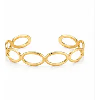 Cilla Jewels Goudkleurige Open Damesarmband met Ovale Schakels