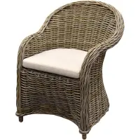 AVH-Collectie Roma dining tuinstoel naturel rotan off-white