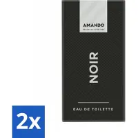 Amando 2 x Noir Eau de Toilette 50 ml - Noir Eau De Toilette - Mannelijke Geur - Klassieke Geur - Kruiden - Specerijen