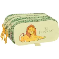 Big Buy Cooking Drievoudige multifunctionele etui Mufasa, groen en beige, 21,5 x 10 x 8 cm