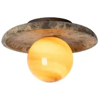 It's About Romi Plafondlamp Tivoli, dimbaar, bruin / roest, Woon-/ Eetkamer, Steen, plafondlamp