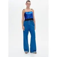 Baum und pferdgarten Jovana Top Bluing Sequins Maat: L | Onderhemden Outlet | Dames | Blauw