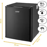 First Austria Mini koelkast - Minibar - 30 liter - Vrijstaand - Volledig stil 22dB - Zwart