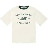 New Balance T-shirt - ecru Meisjes Katoen Ronde hals Effen - maat 122-128