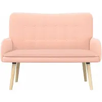 vidaXL 2-Zits Sofa Roze 115 x 61 x 87 cm Bouclé
