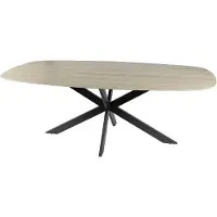 Nest of Nora Eettafel Nino - Deens ovaal 215 cm - 3D Keramiek travertin