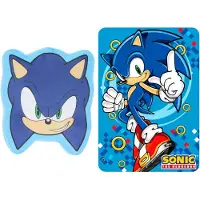 Sonic slaapkamerset; kussen en fleece deken