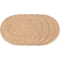Nest of Nora 4 pack Placemats ovaal jute gevlochten 35x45 cm - Natural