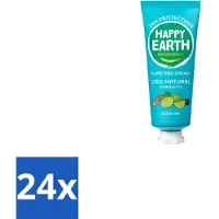 Happy Earth 24 x – Deodorant Cream – 100% Natuurlijk Cedar Lime – 40 ml - Natuurlijke Deodorant - Deodorant Crème - Frisse Geur - Cederhout - Limoen