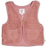 Feetje teddy gilet Dress to Impress roze Effen - maat 74