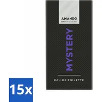 Amando 15 x Mystery Eau de Toilette 50 ml - Mystery Eau De Toilette - Mannelijke Geur - Mysterieuze Geur - Kruidige Geur - Vanille Geur