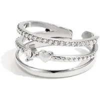 Yehwang 3 laagse ring met steentjes