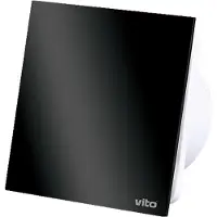 Vito Venti-GL100S - Badkamerventilator met Terugslagklep - 12W - 30dB fluister - Zwart - 180m3 - 2450rpm