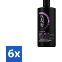 Syoss 6 x – Shampoo – Intense Fullness – 440 ml - Volume Shampoo - Volumeshampoo - Haarverzorging - Haarversterking - Niacinamide Shampoo