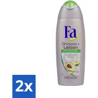 Fa 2 x - Douchecrème Met Lotion - Avocado - 250 ml - Douchecrème - Avocado - Bodylotion - Hydraterende - Verzorgend
