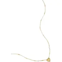Yehwang Hart Hanger - Ketting - Stainless Steel - Goud - Cadeau - Goudlief.nl