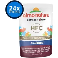 Almo Nature 24x HFC - Kattenvoer Natvoer Maaltijdzakje - Cuisine - Tonijnfilet & Kreeft - 55g