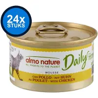 Almo Nature 24x Daily - Kattenvoer Natvoer Blik - Mousse - Kip - 85g