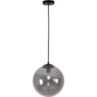 Olucia - DOLF - Hanglamp - Zwart / Grijs - Vorm: Rond