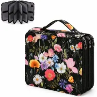 VHV - Grote Capaciteit Etui - 32x26x7 cm - Waterdichte Pennenzak -Schrijfwaren Organizer Voor Kunstenaars,School - Zwart