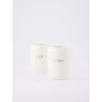 Zusss Cadeauset Koffiemokken Mom & Dad - Set Van 2 Keramieken Mokken Met Tekst - Wit/Goud - 225Ml Keramiek Wit / Goud