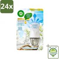 Air Wick Essential Oils - Elektrische Geurverspreider Starterkit - Sering & Fris Linnen - 19ml - Voordeelverpakking - 24 stuks - Luchtverfrisser - Geurverspreider
