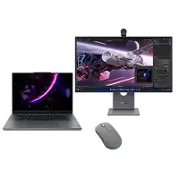 Lenovo Yoga Pro 9i 16 + Yoga Pro 27UD OLED Monitor & Yoga Bluetooth Silent Mouse Intel Core Ultra 7 356H-processor E-cores tot 3,50 GHz en P-cores tot 4,70 GHz, Windows 11 Home 64, 1 TB SSD M.2 2242
