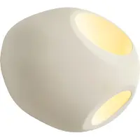 QAZQA Japandi wandlamp crème rond 28cm - Pietra