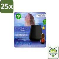 Air Wick 25 x Essential Mist - Automatische Luchtverfrisser Kit - Innerlijke Rust - Eucalyptus & Lavendel - Grootverpakking - Luchtverfrisser - Aromatherapie - Eucalyptus - Lavendel - Geur
