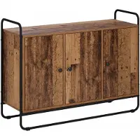 vidaXL Dressoir Oud hout 102 x 35 x 75 cm Bewerkt hout