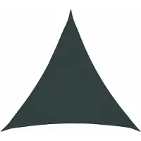 vidaXL Zonneschaduwzeil 2 x 2 x 2 m HDPE Driehoekig Donkergroen