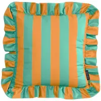 NOVÉE Ruffles stripe /geel kussenhoes | 45x45 cm | katoen/polyester