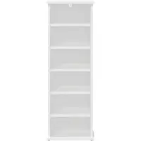 vidaXL CD Kast Wit 32 x 17 x 92 cm Bewerkt hout