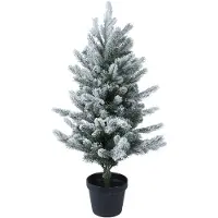 Everlands Allison mini boom d40h60 cm groen/wit