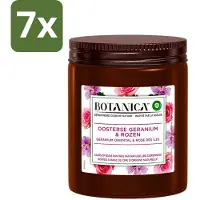 Air Wick 7 x Botanica by - Geurkaars - Geranium & Rozen - 40 Uur Brandduur - Geurkaars - Geranium En Rozen - 40 Uur Brandduur - Natuurlijke Geur - Bloemige Geur